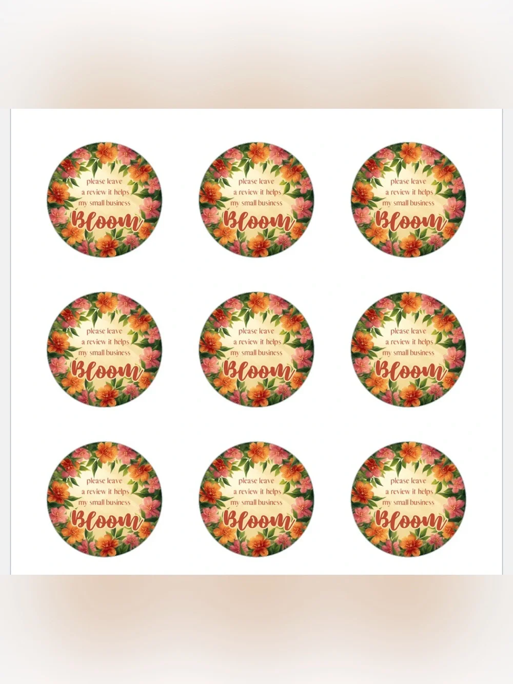 Floral Review Stickers (24CT)